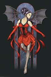 RED DRESSED FAIRY Poster
