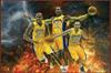 LAKERS on FIRE Poster